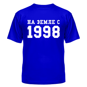 Майка з написом На землі з 1998