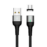 Магнитный кабель синхронизации Usams MicroUSB 1m 2.1A серый (US-SJ328-GR)