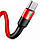 Кабель синхронізації Usams USB Type-C 1m 3A нейлоновий червоний (US-SJ313-RD), фото 4