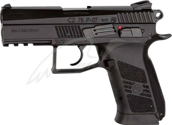 Пістолет пневматичний ASG CZ 75 P-07 Duty Blowback. Корпус - метал