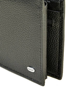 Чоловічий шкіряний гаманець Dr.BOND 12,5 x 10 x 3 см Чорний (msm-5), фото 4