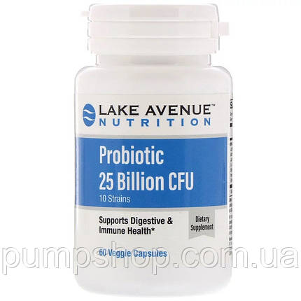 Пробіотики Lake Avenue Nutrition Probiotic 25 Billion CFU 60 капс. ( США ), фото 2