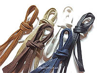Шнурки взуттєві вощені Плоскі, 6 мм, кол. в асортименті