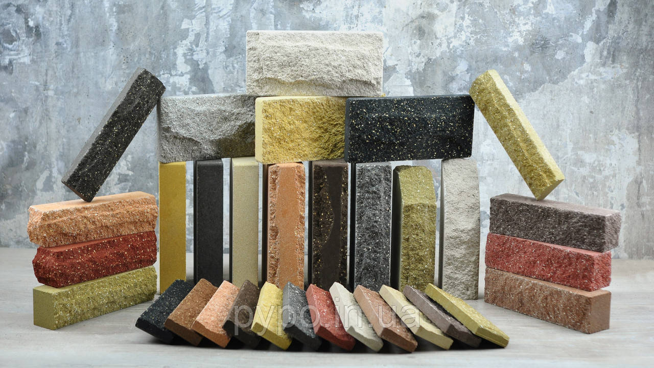 Рвана цегла скала, половинка та фасадна плитка "Slim Stone".