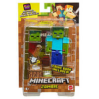 Фігурка Зомбі Майнкрафт Minecraft Comic Maker Mode Zombie Action Figure оригінал Mattel