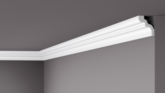 Карниз стельовий гладкий NMC WT 9 Wallstyle, ліпний декор з полімеру