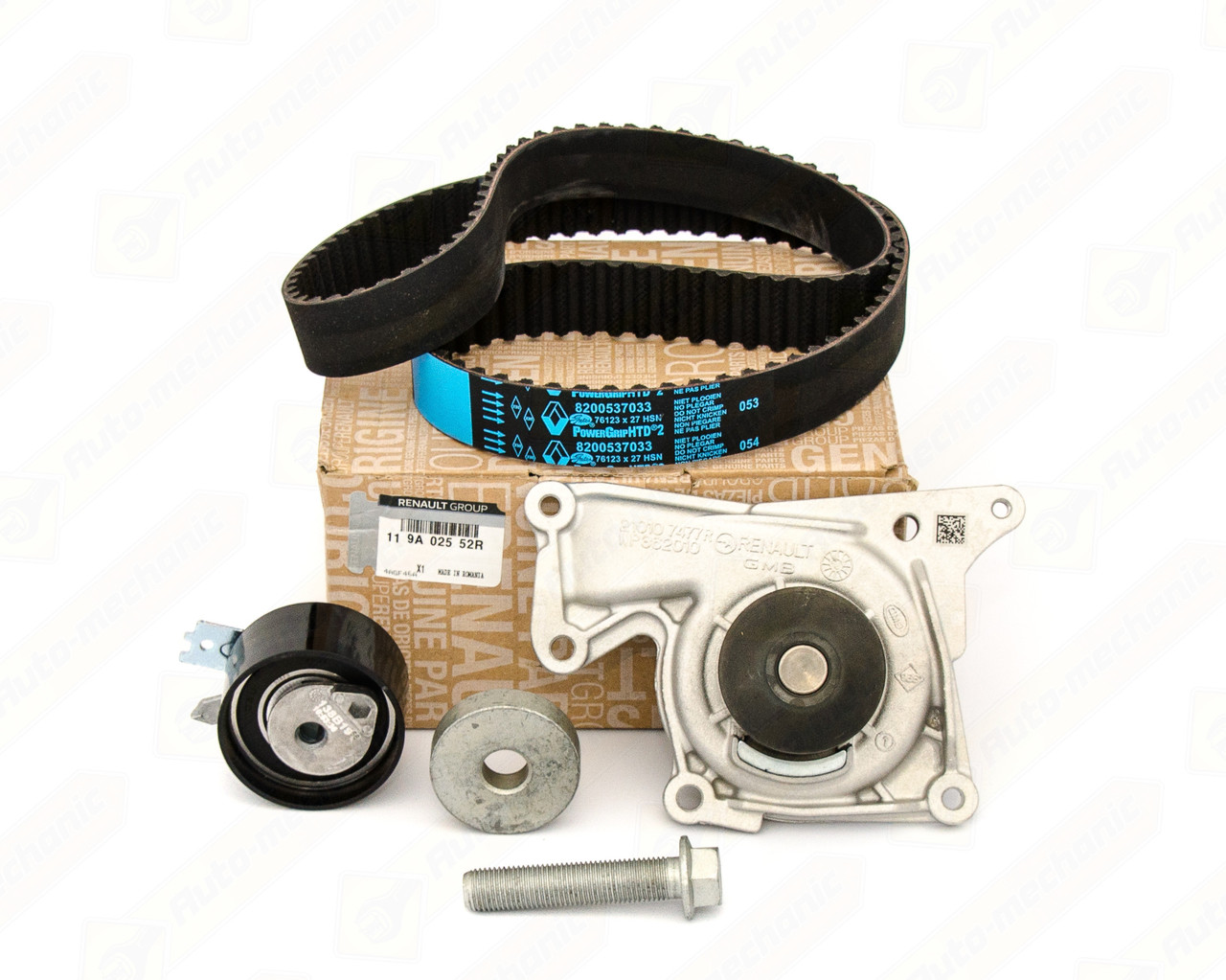 Комплект натягувач + ремінь ГРМ на Renault Lodgy 2012-> 1.5 dCi — Renault (Оригінал) - 119A02552R