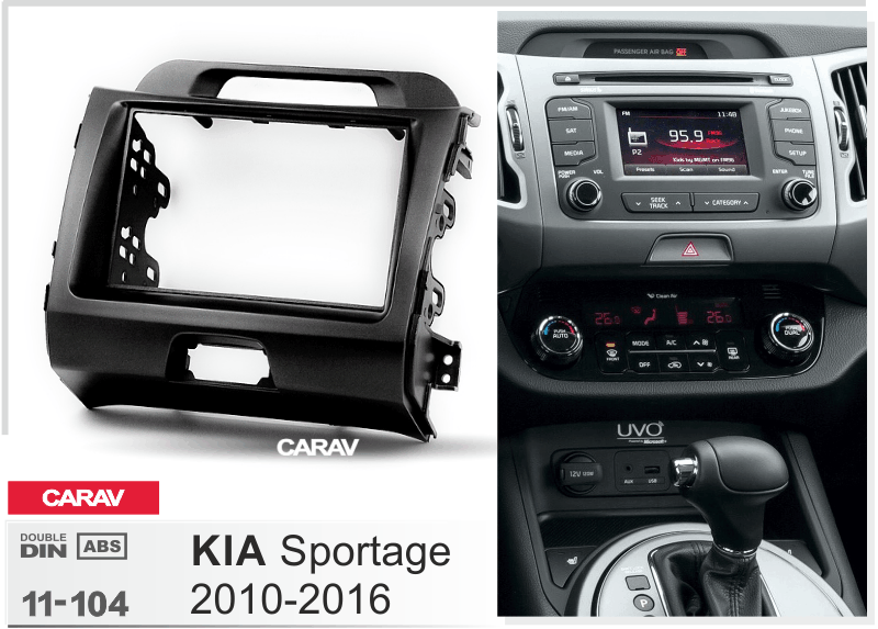 Рамка Под Магнитолу Kia Sportage IIl (2010-2016 Года) 2DIN /для КИА ...