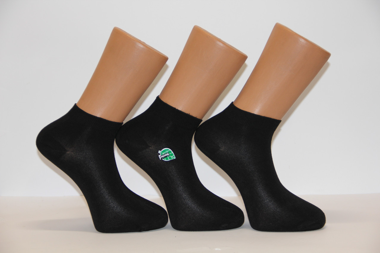 Чоловічі шкарпетки короткі з бамбука ф14 40-44 чорний