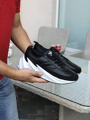 Модні чоловічі кросівки Adidas Sharks,чорно білі 44р, фото 2