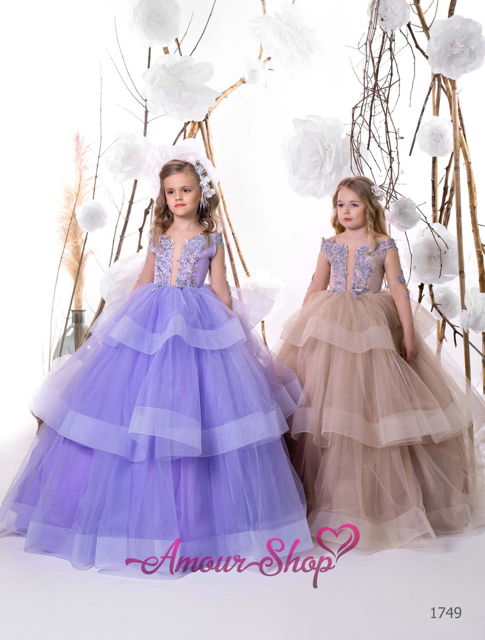 Дитяче ошатне плаття на 2-3, 4-5, 6-7, 8-9, 10-11, 12-13 років, фото 1