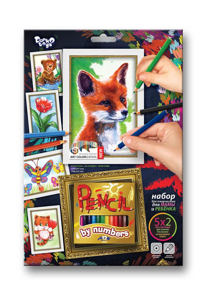 Набір для творчості Pencil by numbers PBN-01-01 Danko toys MIX