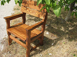 Дерев'яні барні стільці, садови стільці для кафе 660х300 від виробника для дачі, кафе Wooden chair — 06