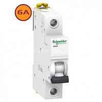 Автомат Schneider iK60 1P 6A тип C Acti9 (автоматичний вимикач)