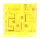 Прозорий куб-головоломка з кулькою і лабіринтами 8х8х8см синій всередині SKU0000201, фото 3