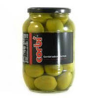 Оливки зеленые супер-гиганты с косточкой Corbi Asetuna gordal sabor anchoa 835/500 г Испания