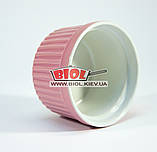 Набір 8 шт. керамічних кокотниць (жульєнниць, соусниць) 130 мл d-7,5 см (колір — рожевий) Stenson 10264, фото 5