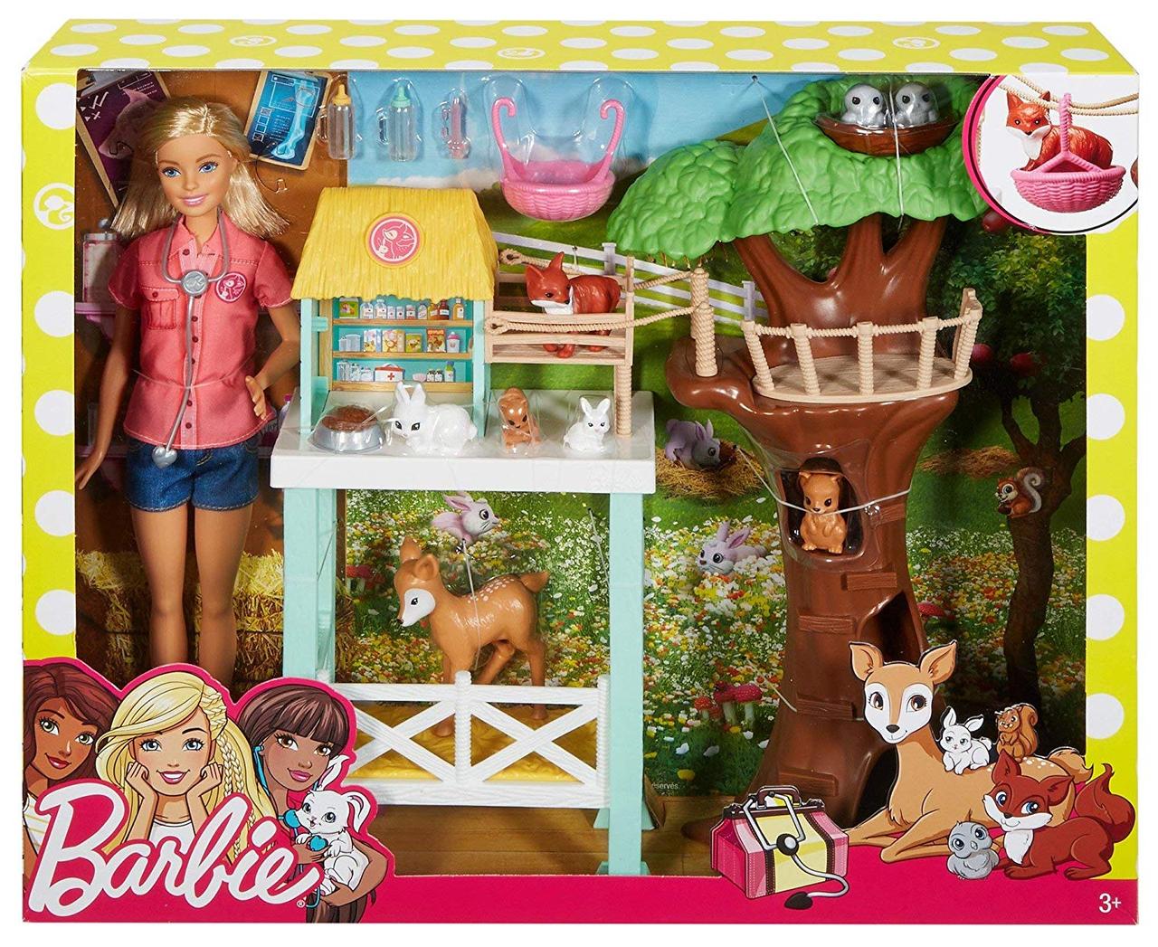 Ігровий набір лялька Барбі Центр догляду за тваринами  Barbie Rescue Center Playset FCP78 УЦЕНКА