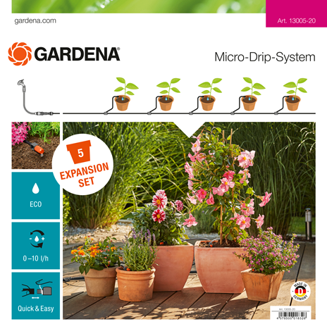 Комплект GARDENA мікрокрапельні поливи для подовження системи