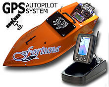 Короповий кораблик Фортуна з ехолотом Toslon TF-500 + GPS автопілот + GPS автопілот Помаранчевий