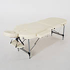Массажный стол алюминиевый 3-х сегментный RelaxLine Oasis кушетка массажная для массажа Светло-бежевый, фото 4