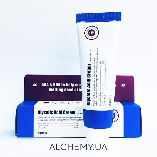 Крем с гликолевой кислотой A'PIEU Glycolic Acid Cream 50 ml, цена 315 ...