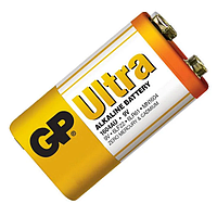 Батарейка крона GP Ultra Alkaline Battery 9V. Алкалінова батарея. Елемент живлення крона 1604AU 6LR61