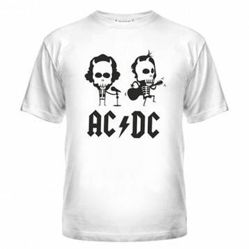 Футболка AC DC скелети