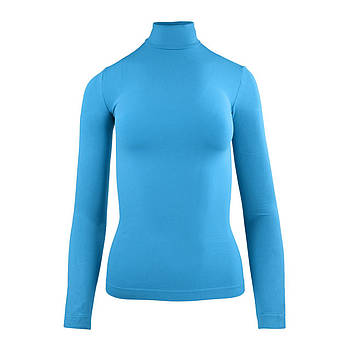 Блакитна безшовна водолазка