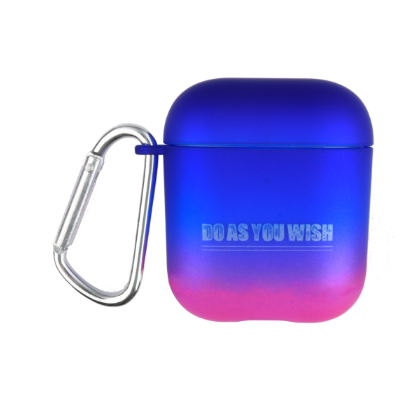 Протиударний чохол - Airpods Apple. Пластик. Градієнт (синьо-рожевий)