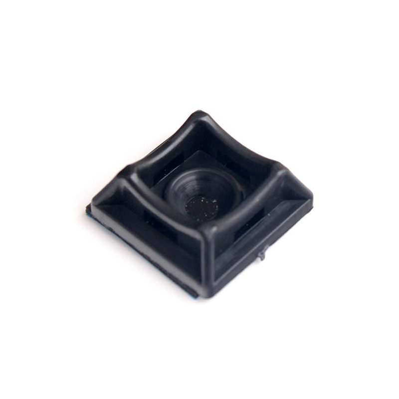 Майданчик для стягування під шуруп/дюбель 20х20 мм 50 шт./пач. Чорний Ø 4 мм