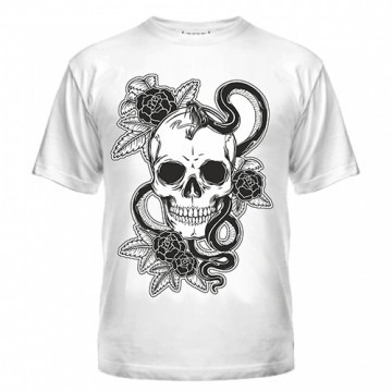 Майка Рок Череп із квітами, фото 1