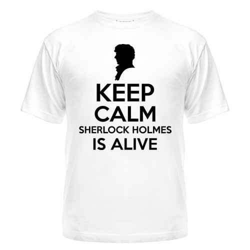 Футболка Keep calm Sherlock is alive, фото 1