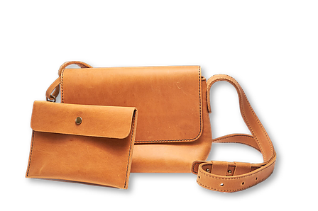 Сумка жіноча шкіряна крос-боді з натуральної шкіри руда коричнева cross-body, фото 2