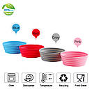 Миска силіконова складна туристична глибока тарілка для походу та кемпінгу 680 мл 155 х 55 мм Pink, фото 10