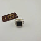 Срібне чоловіче кільце (печатка) з великим каменем оніксом, фото 5