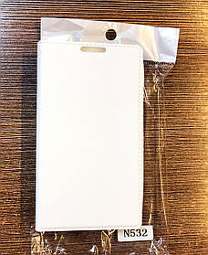 Чохол-книжка на телефон Nokia 532 білого кольору