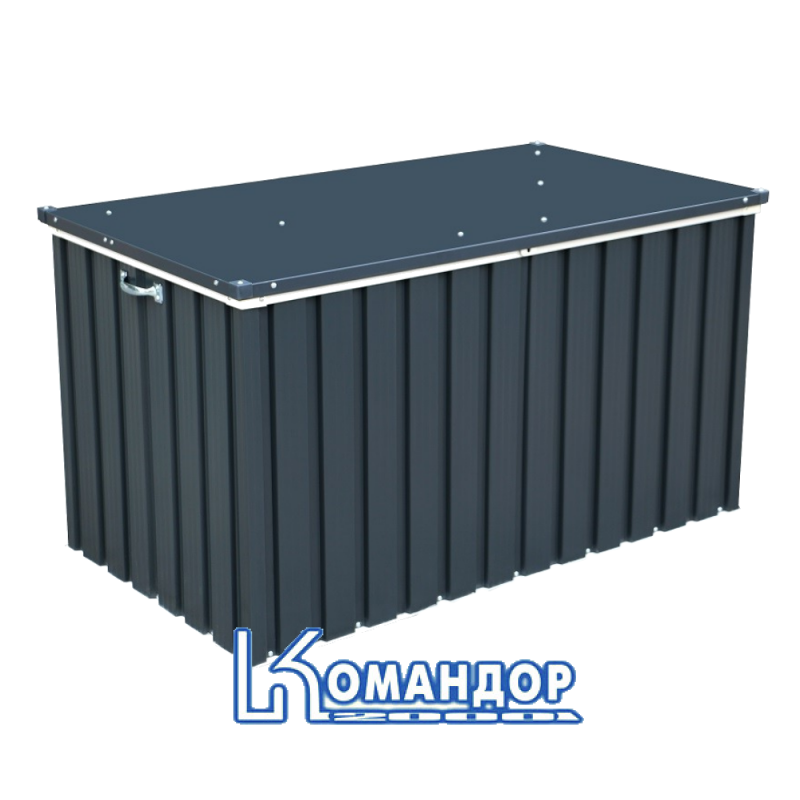 Ящик металевий зовнішній Cushion box 1.3 Сірий з білим (DURAMAX TM)
