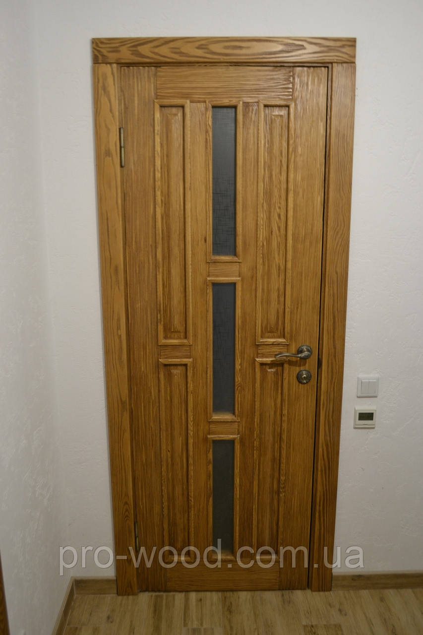 Двери межкомнатные деревянные со стеклом - фото 1 - id-p1118103382