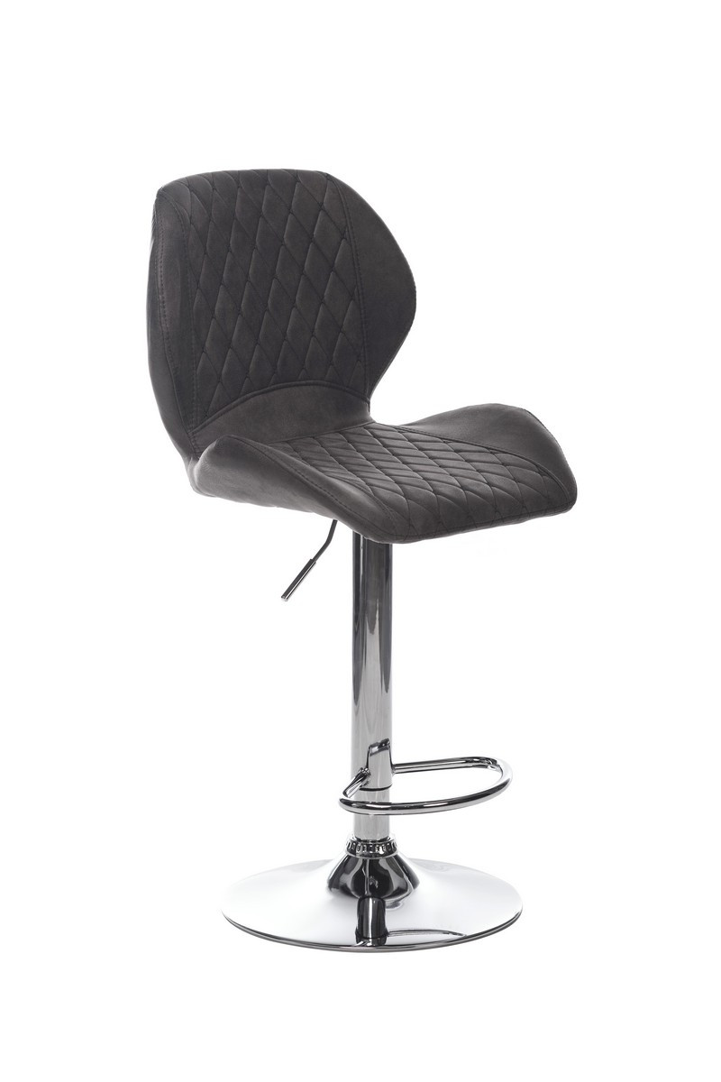 Стілець візажиста, барний стілець B-11 сірий Vetro Mebel, нубук, фото 1