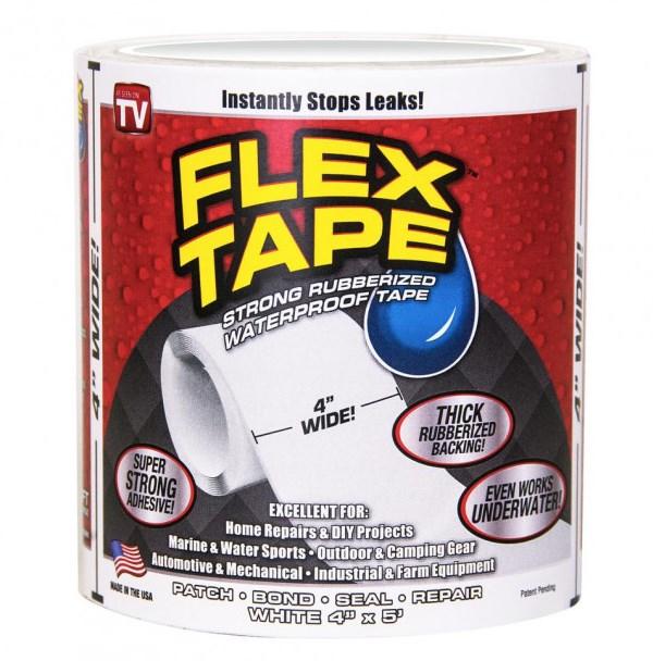 Водонепроникна ізоляційна стрічка Flex Tape, білий, фото 1