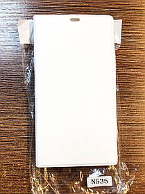Чохол-книжка на телефон Nokia 535 білого кольору