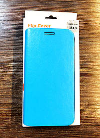 Чохол-книжка на телефон Meizu MX3 блакитного кольору