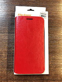 Чохол-книжка на телефон Meizu MX3 червоного кольору