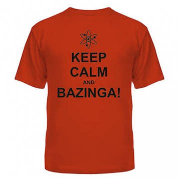 Стильна модна футболка з бавовни з написом Шелдона Keep Calm