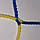 Сітка для футболу безузловая «ЄВРО ЕЛІТ 2,1» , жовто-синя (комплект з 2 шт.), фото 4