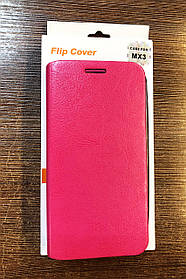 Чохол-книжка на телефон Meizu MX3 рожевого кольору