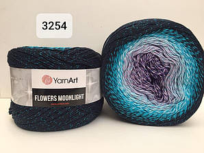 Yarnart Flowers Moonligth (Фловерс Мунлайт) 53% - бавовна, 43% - поліакріл, 4% - люкерм 3254