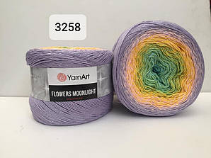 Yarnart Flowers Moonligth (Фловерс Мунлайт) 53% - бавовна, 43% - поліакріл, 4% - люкерм 3285