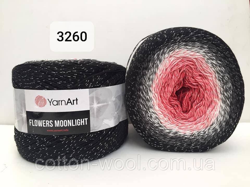 Yarnart Flowers Moonligth (Фловерс Мунлайт) 53% - бавовна, 43% - поліакріл, 4% - люкерм 3260